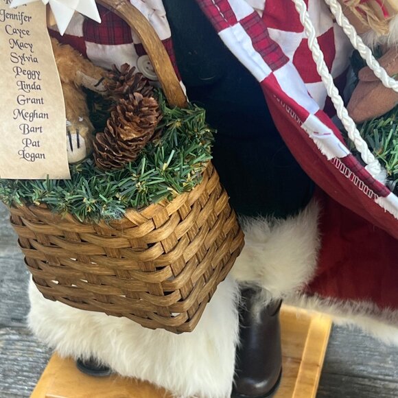 LYNN HANEY "Country Time Memories" Large SANTA #2171 SIGNED 2001 Good List Bear - Picture 7 of 15